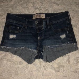 Hollister Medium Wash Distressed Shorts